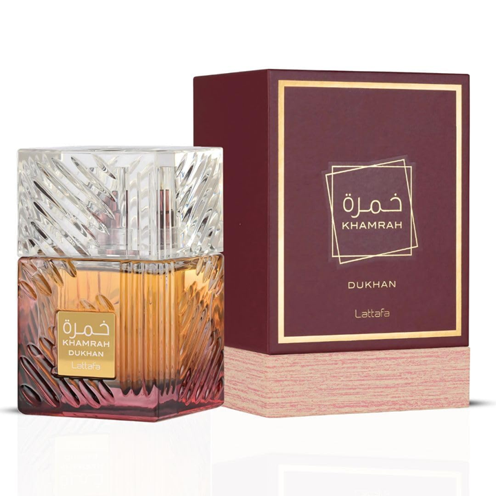Meta title : Khamrah Dukhan by Lattafa – Parfum Oriental Fumé Mixte 100 ml  Meta description : Découvrez Khamrah Dukhan, le nouv