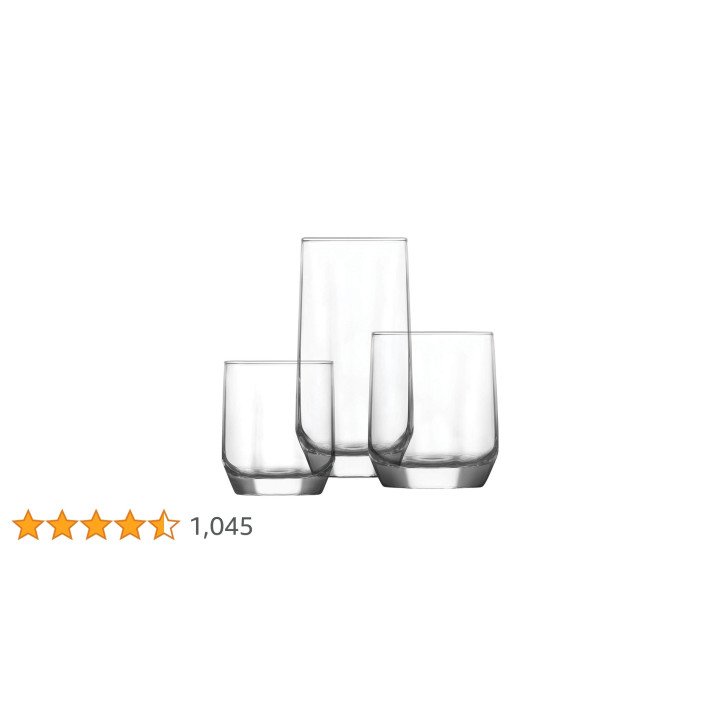 Verres LAV, verres à eau modernes, set de verres pas cher, verres transparents 330 ml, verres de table design